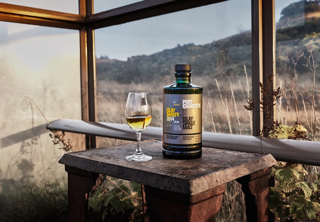 A bottle of Port Charlotte Islay Barley 2014