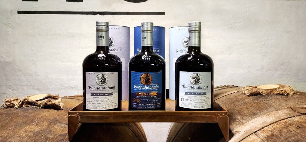 Three Bunnahabhain Feis Ile Bottlings