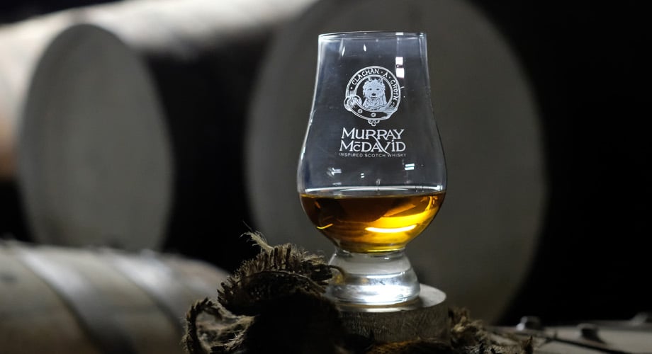 A glass of Murray McDavid whsiky