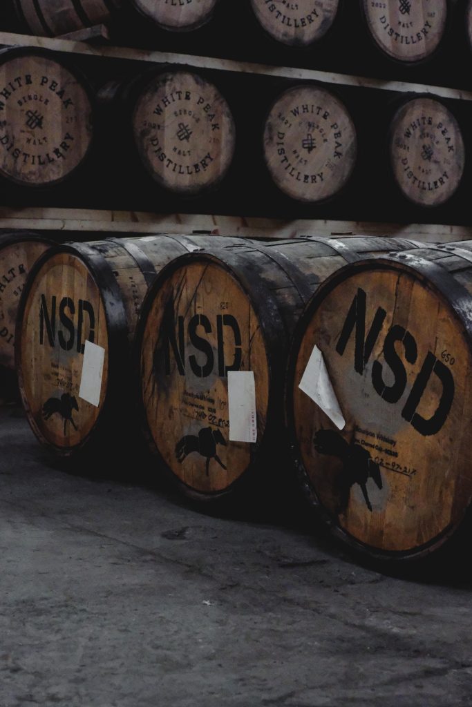 Never Say Die whiskey barrels