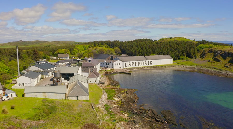 The beautiful Laphroaig Distillery on Islay