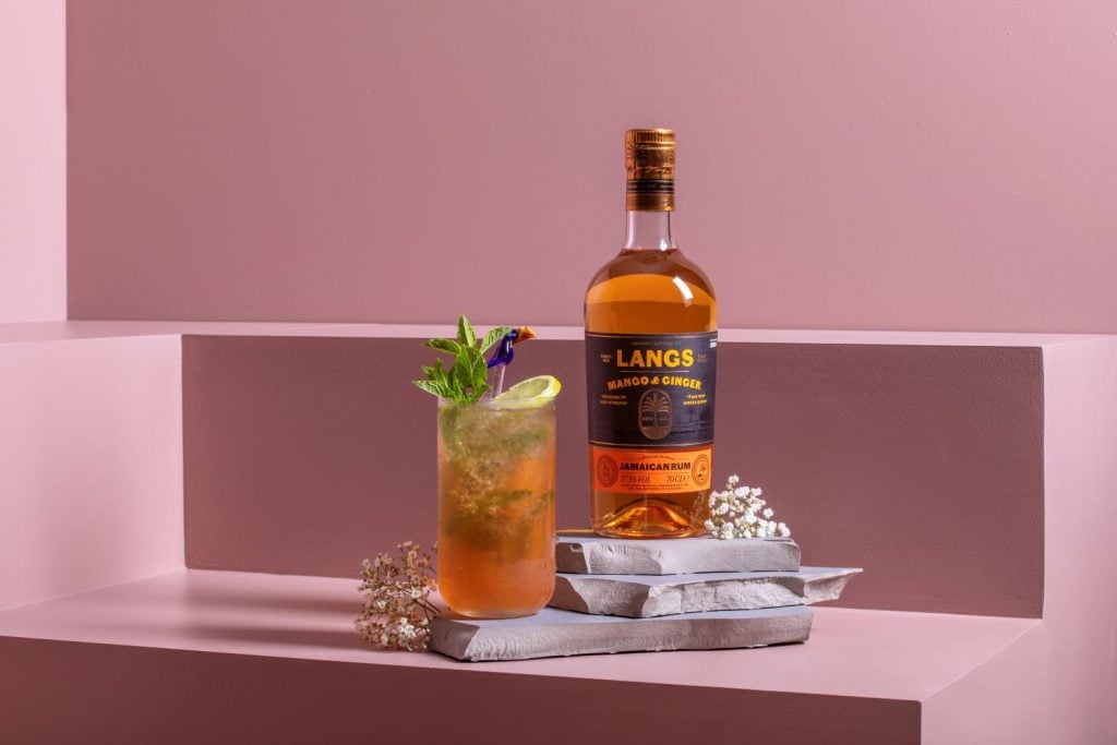 Planters Punch with Langs Rum ten flavoured spirits