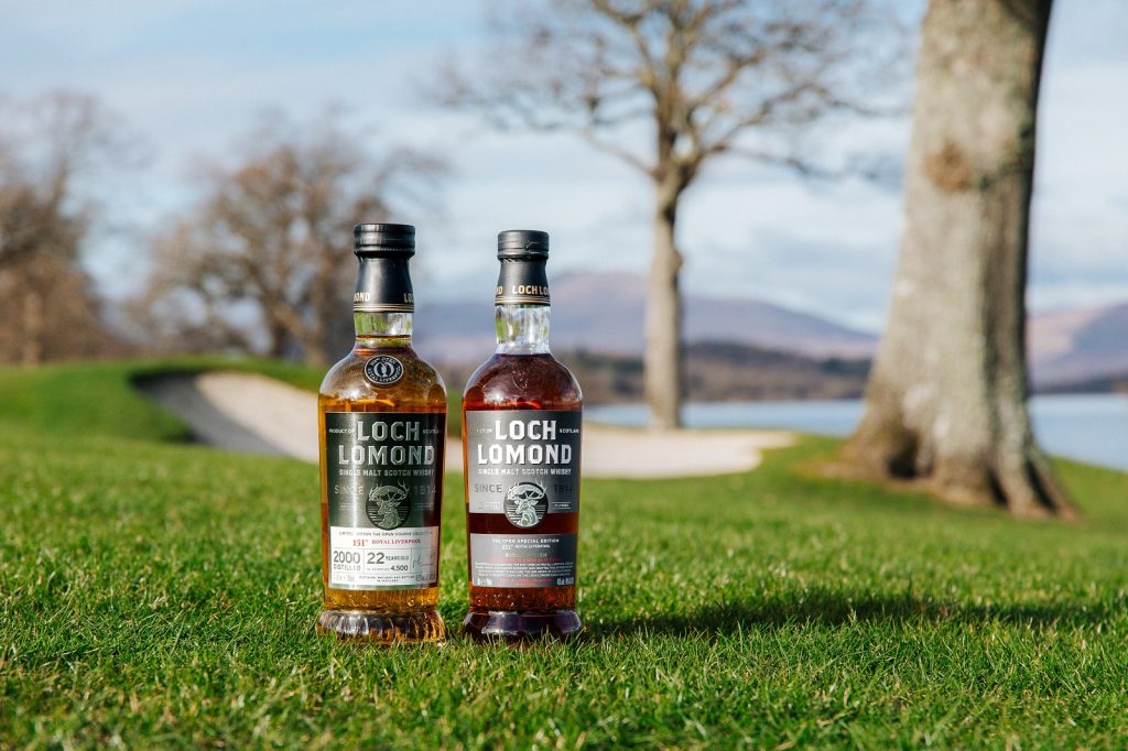Two bottles of Loch Lomond whisky