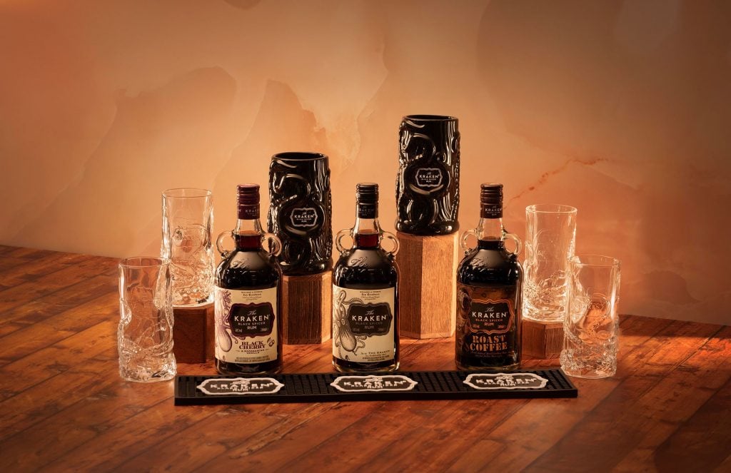 A bundle of Kraken Rum goodies