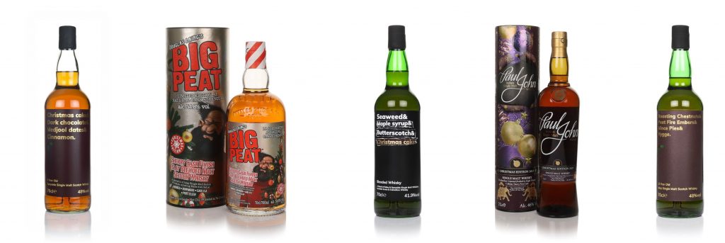 A selection of Christmas whisky