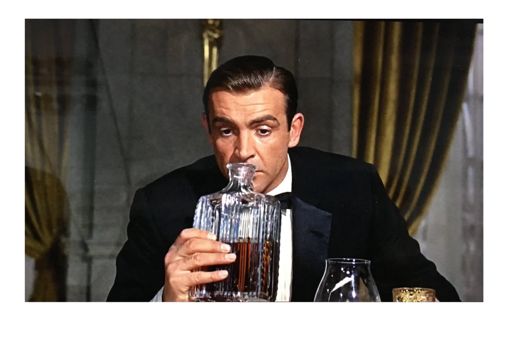 James Bond smells Cognac in Goldfinger