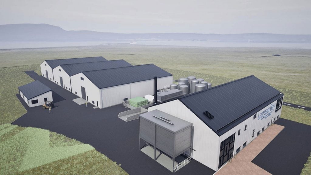 A Render of what Laggan Bay Distillery will look like