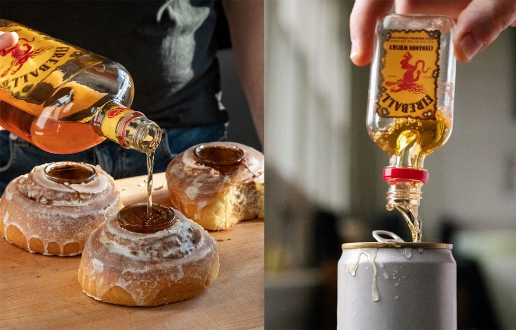 Different ways of serving Fireball Cinnamon Whisky Liqueur