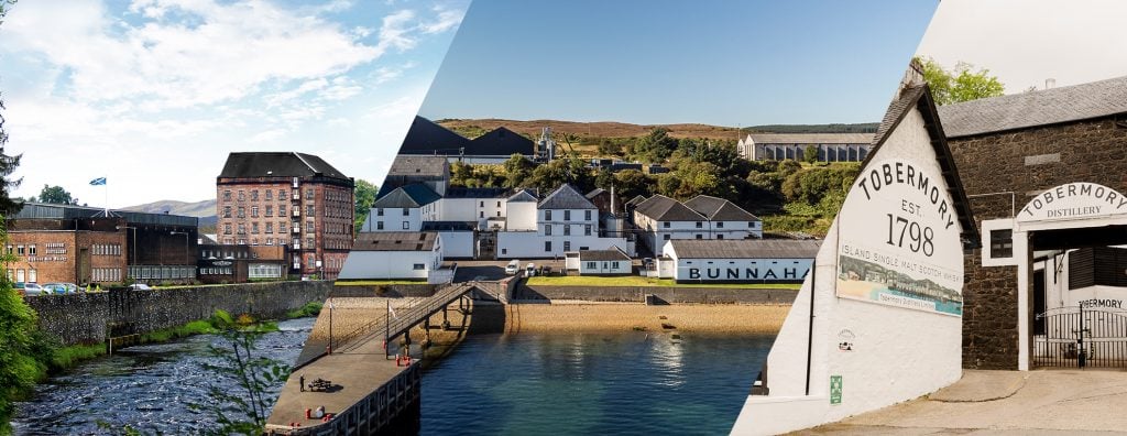 Bunnahabhain, Deanston, and Tobermory distilleries