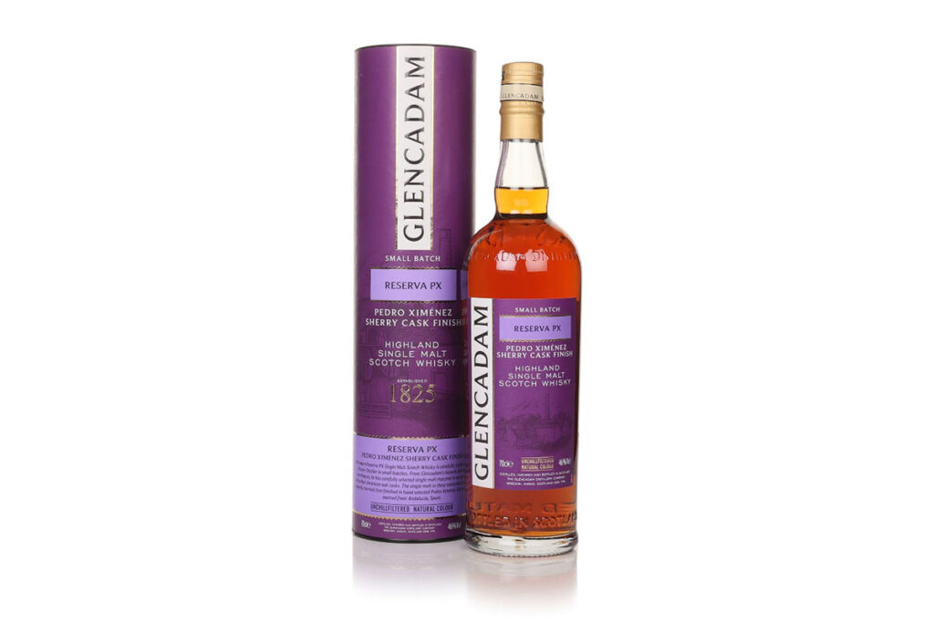 Glencadam PX Sherry Cask Finish Whisky 70cl typifies the rich fruit & nut whisky profile