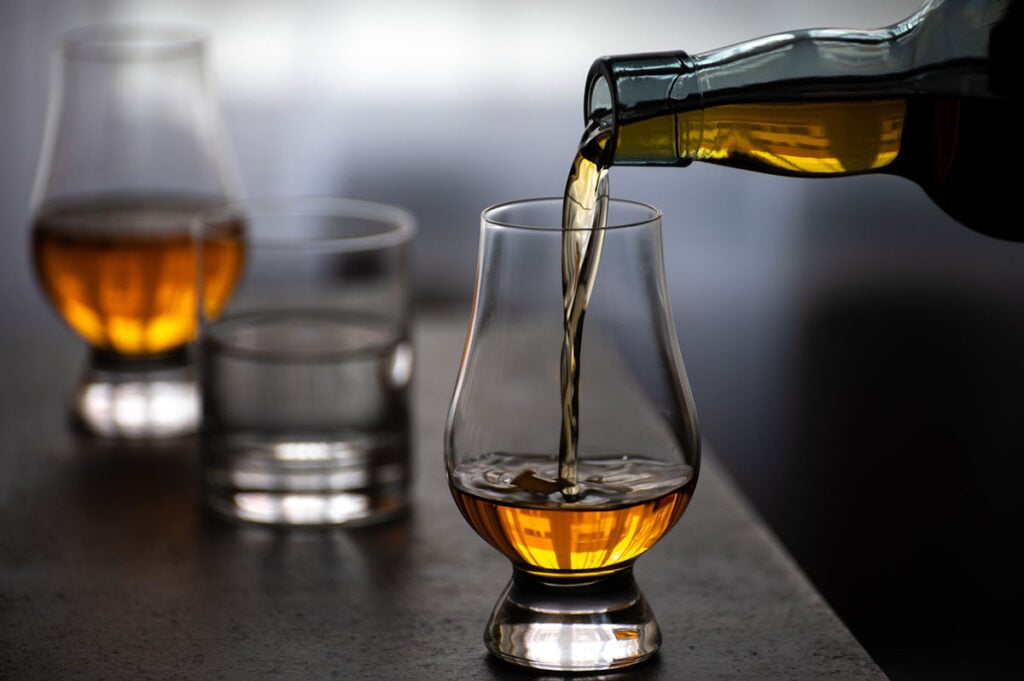 Whisky and Water go together, bit it's up to you if you dilute