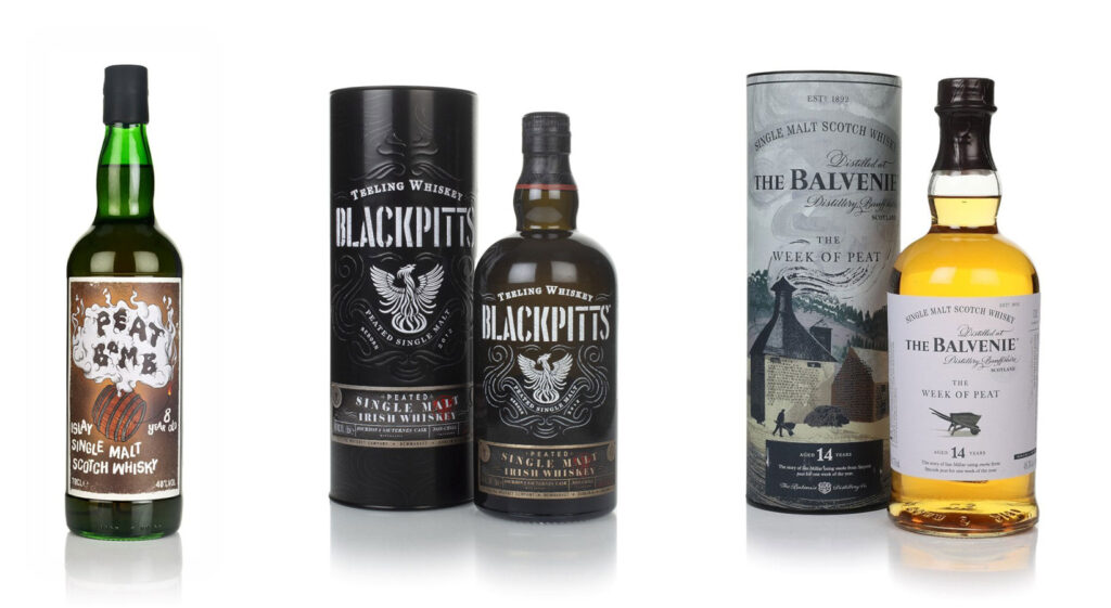 A selection of peated whisky for the article How to pick your Christmas whisky