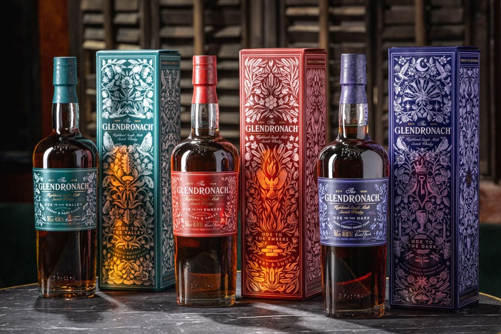 The three whiskes in Glendronach’s The Master’s Anthology