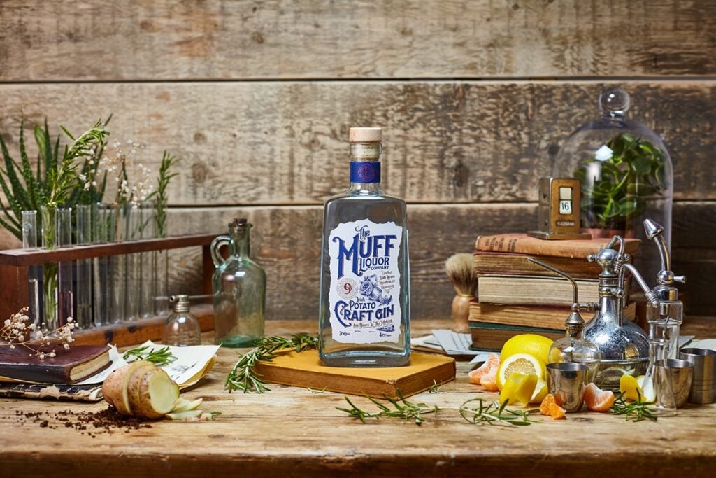 The Muff Liquor Company Irish Potato Craft Gin is ideal for Saint Patrick's Day drinks