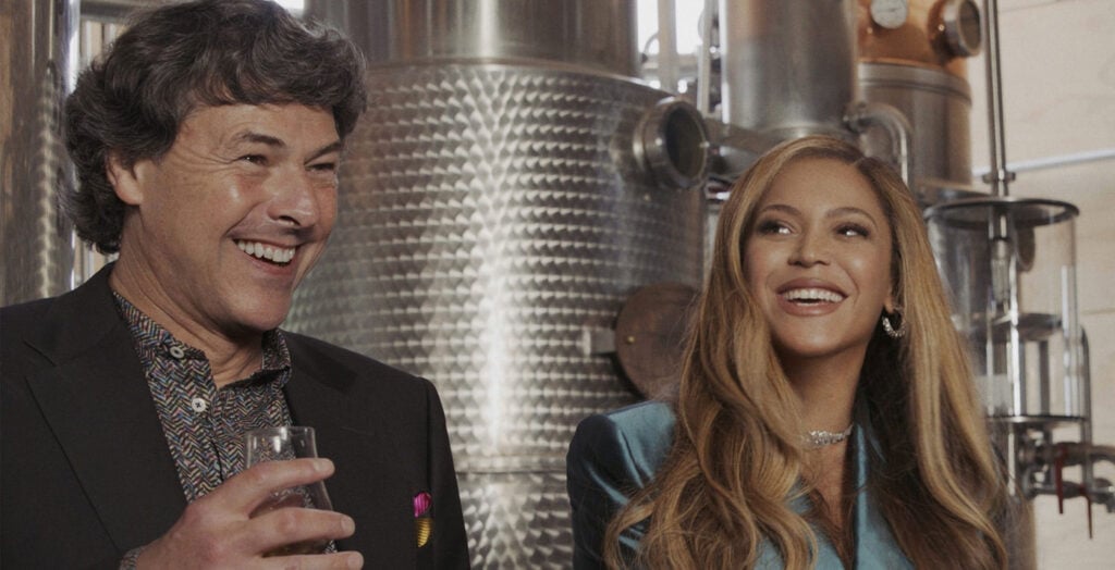 Celebrity spirits don't get bigger than SirDavis, a brand from Beyoncé with Dr Bill Lumsden, the man behind countless award-winning whiskies at Glenmorangie and Ardbeg. Both are pictured here at a distillery.