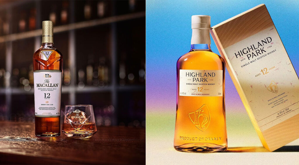 Who wins? Macallan 12 Year Old Sherry Oak vs. Highland Park 12 Year Old