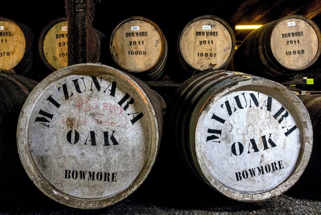 Mizunara Casks used to mature Scotch whisky