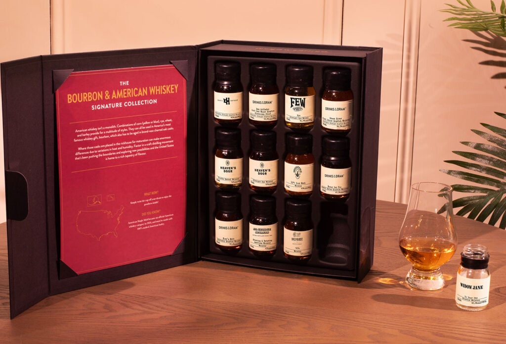 The Bourbon & American Signature Collection whisky tasting set