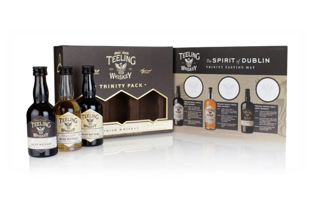 Teeling's Trinity Gift Pack contains three whiskies