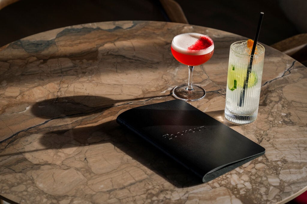 The cocktail menu inside Eden Mill new St Andrews distillery bar