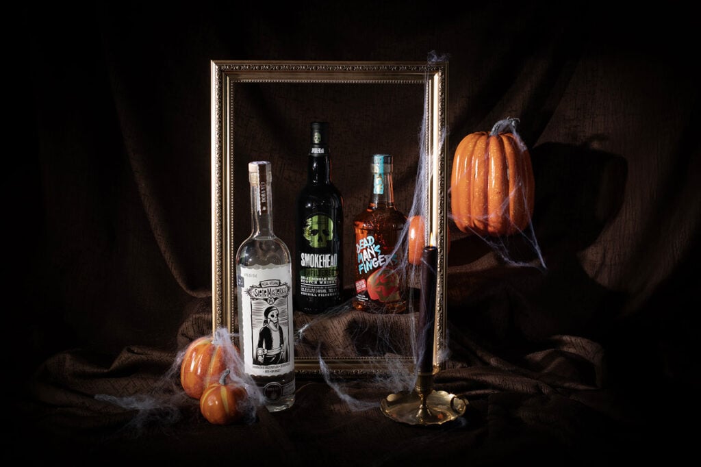 Several Halloween drinks from Master of Malt