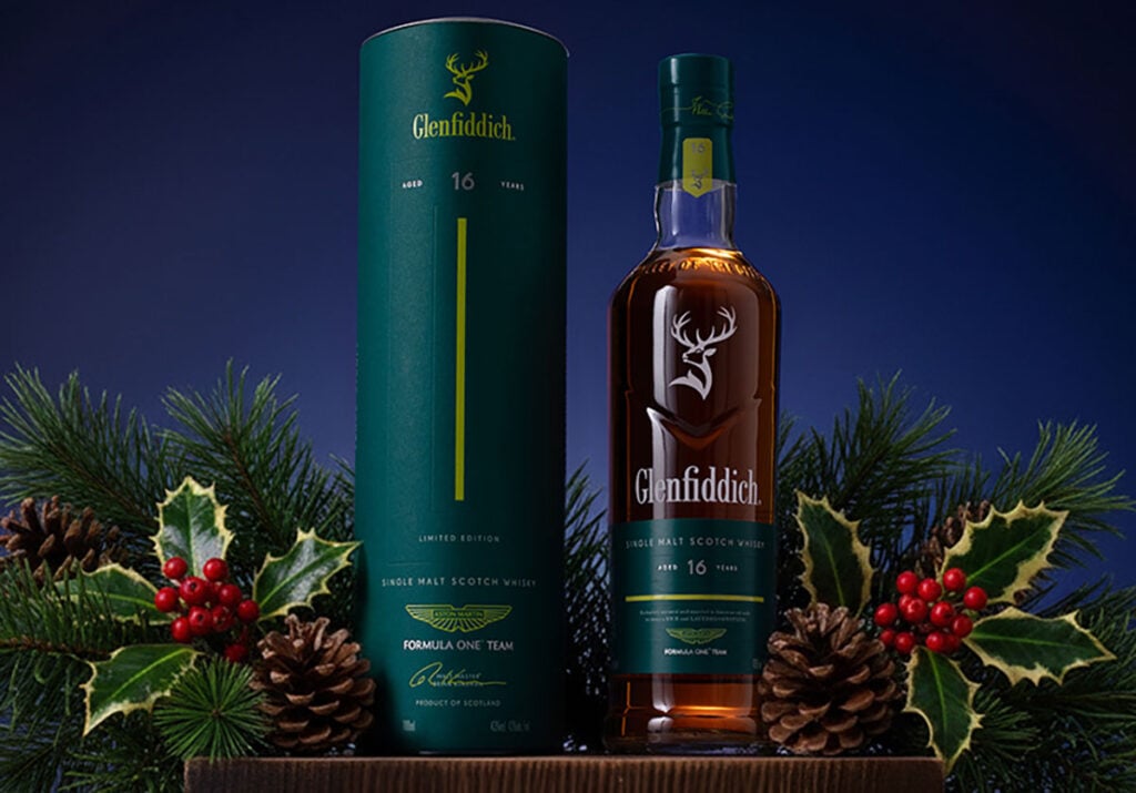 Glenfiddich & Aston Martin Formula One™ Team 16 Year Old Limited Edition, a pick from Master of Malt for one of the best whisky gifts for Christmas 2025