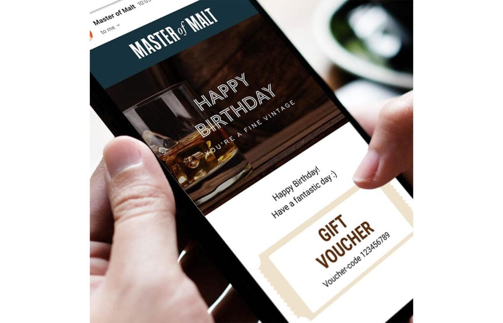 Gift vouchers at Master of Malt, selected here for the Christmas Whisky Stocking Fillers That Actually Impress article