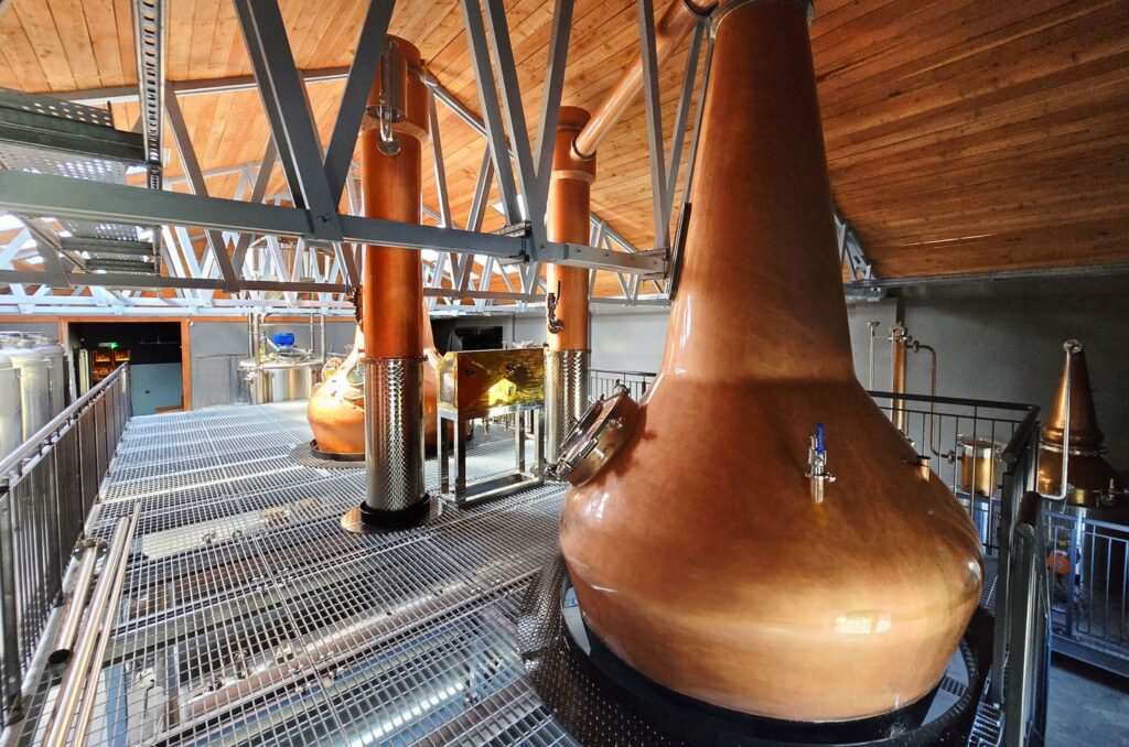 Inside Lerwick Distillery's stillhouse