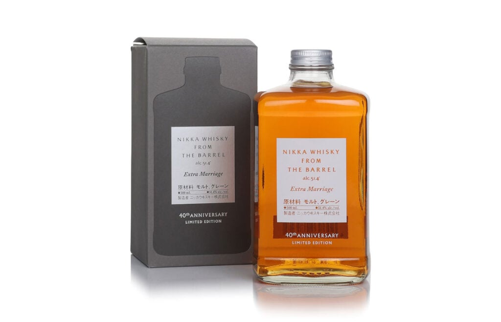 A bottle of Nikka From The Barrel Extra Marriage