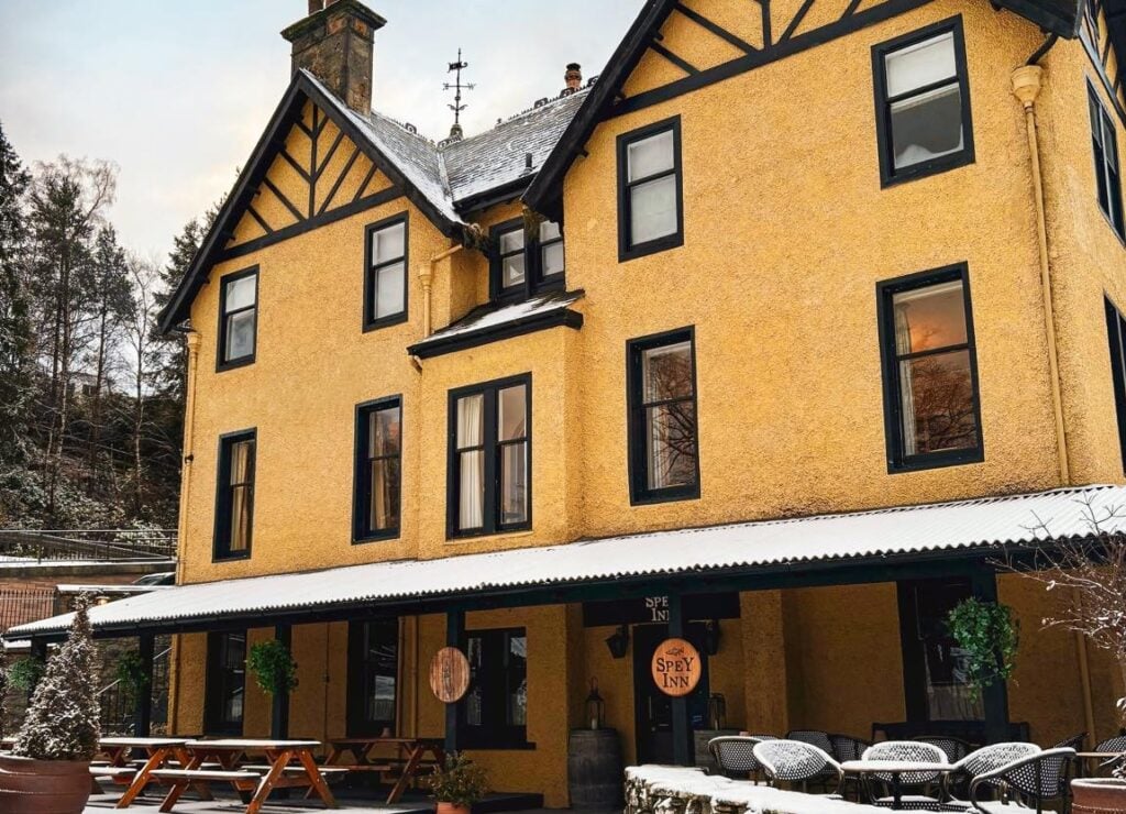 A snowy day at The Craigellachie Hotel