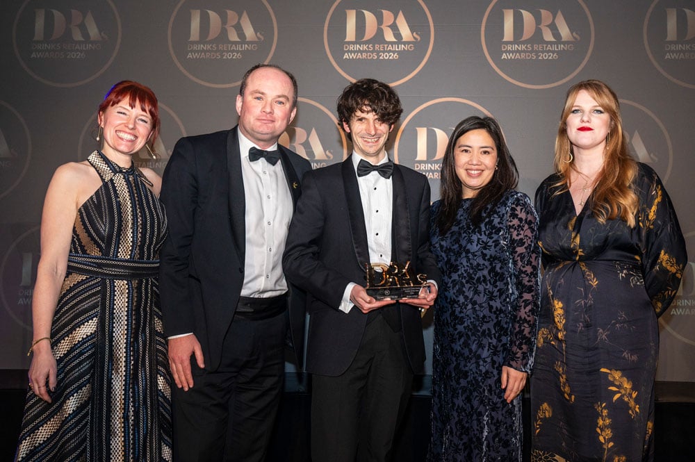 DRA Online Retailer of the Year winners Master of Malt are presented their trophy on stage