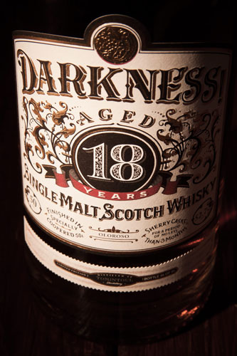 Darkness! label close up
