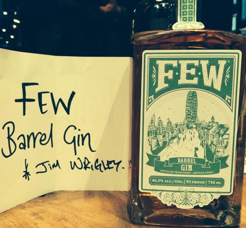 Gin, Sin & 5 Soaking Barrels FEW Barrel-Aged Gin Jim Wrigley