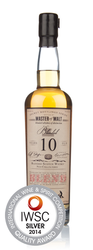 Master of Malt 10 Year Old Blended Whisky (1st Edition) IWSC 2014 Silver
