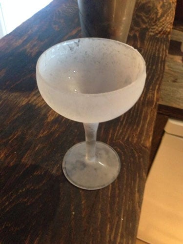 Master of Cocktails frozen Martini glass