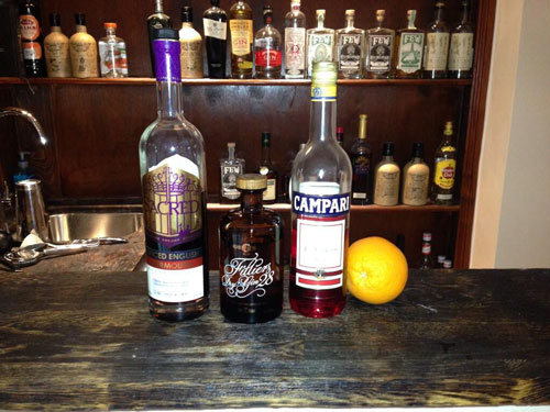 Ingredients for the Negroni