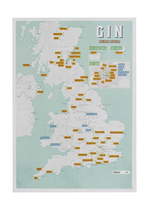 Gin Collect & Scratch Map product image
