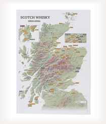 Scotch Whisky Scratch Map