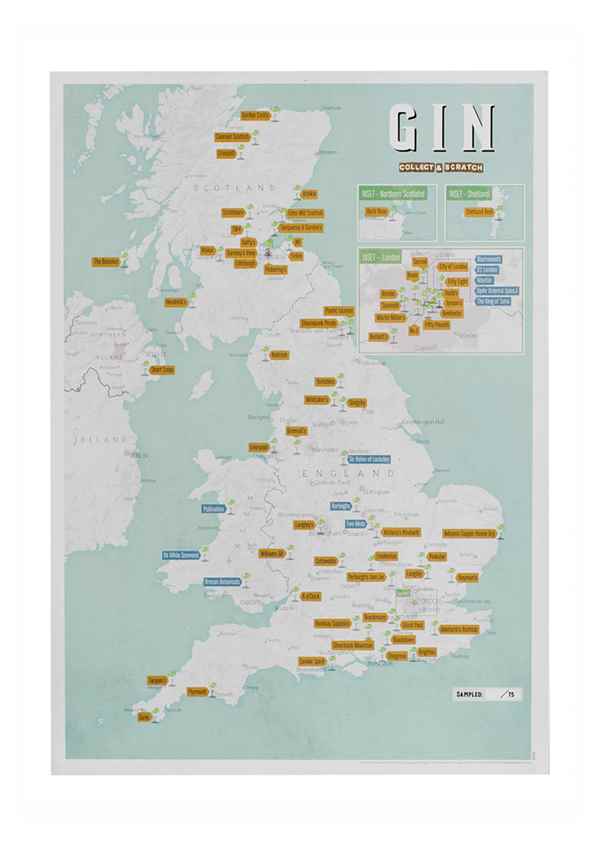 Gin Collect & Scratch Map
