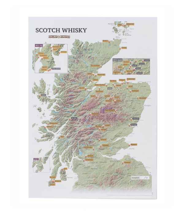 Scotch Whisky Collect & Scratch Map
