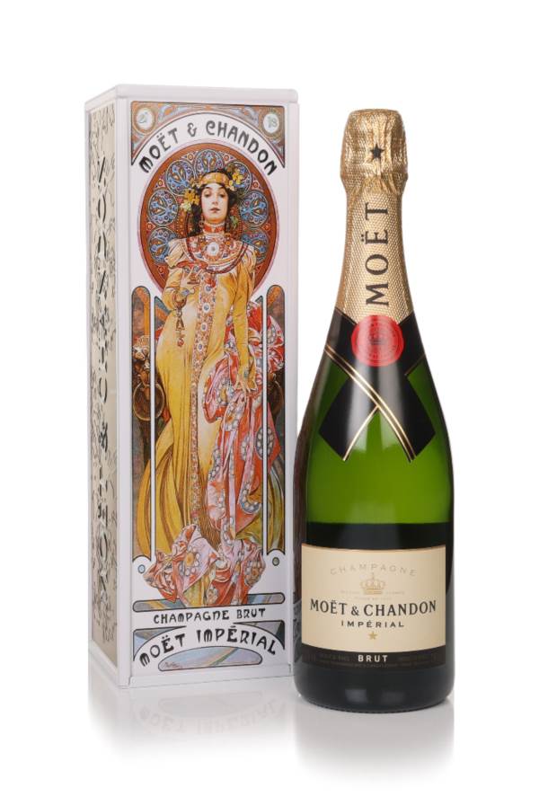 Moët & Chandon Brut Imperial - Mucha Tin 2024 Woman in Golden Dress product image