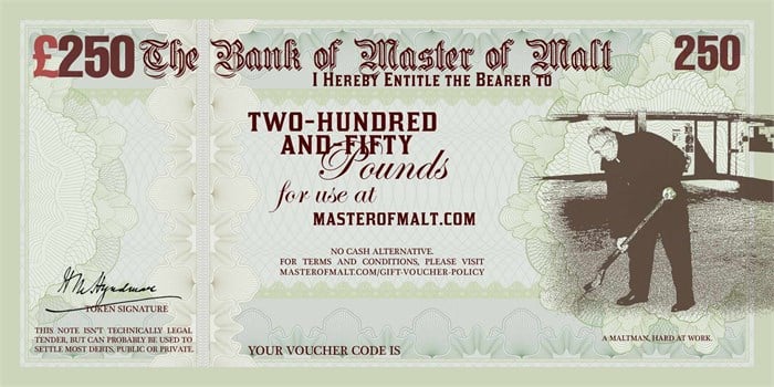 £250 Master of Malt Gift Voucher
