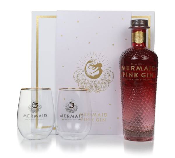 Mermaid Pink Gin Gift Pack with 2x Glasses product image
