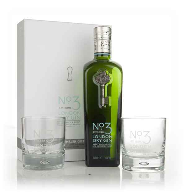 No.3 Gin with 2 Glasses Gift Pack