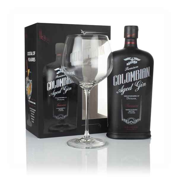 Dictador Treasure Gin Gift Pack with Glass