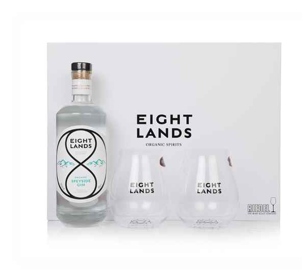 Eight Lands Gin Gift Set with 2x Glasses