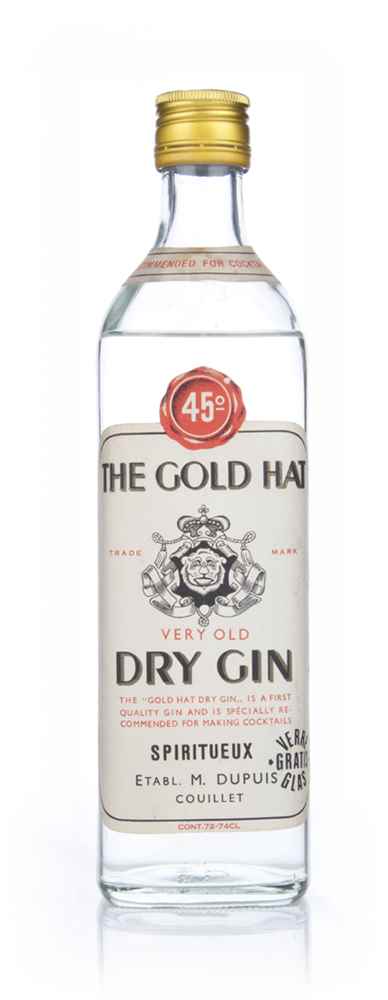 The Gold Hat Very Old Dry Gin - 1960s
