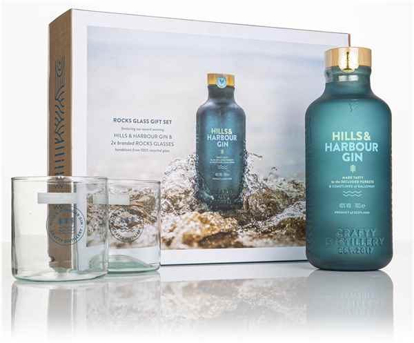 Hills & Harbour Gin Gift Pack with 2x Glasses