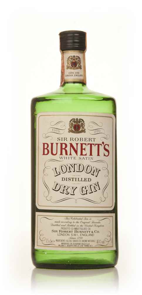 Burnett’s White Satin London Dry Gin - late 1970s