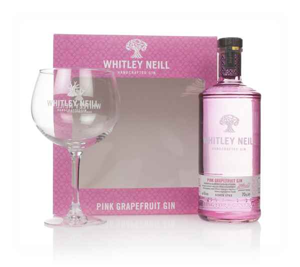 Whitley Neill Pink Grapefruit Gin Gift Pack with Glass